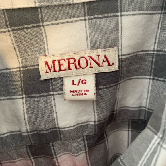 Men’s checkered plaid white and grey - Picture 3 of 3